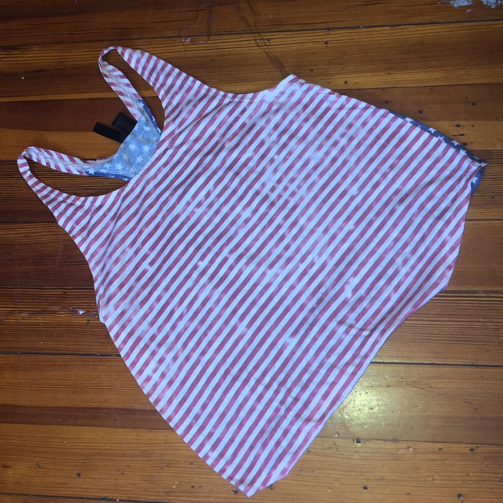 Racer back America flag top